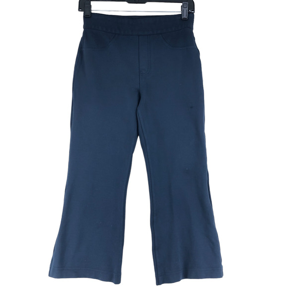 Spanx Size Small The Perfect Pant Navy Blue Cropped Stretch Flare Leg 20260Q - Picture 1 of 12